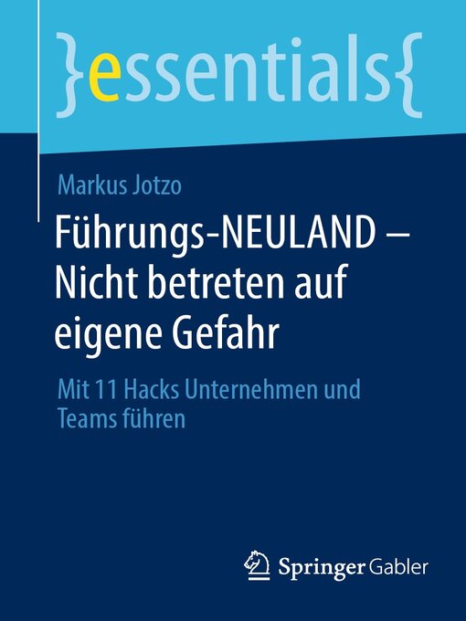 Title details for Führungs-NEULAND--Nicht betreten auf eigene Gefahr by Markus Jotzo - Available